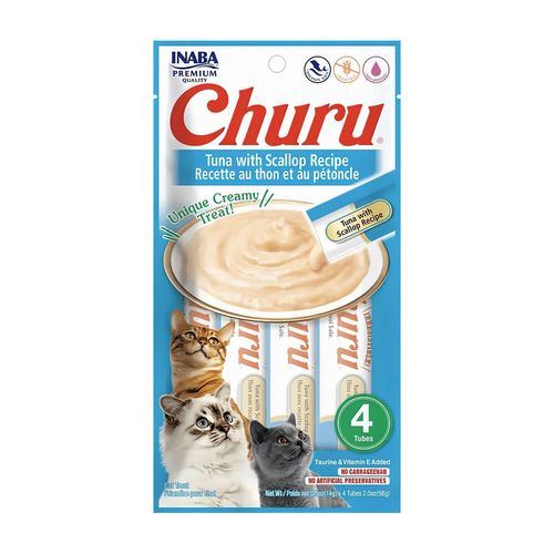 Churu Sabor Atún Con Ostras X4 Tubos 56 gr