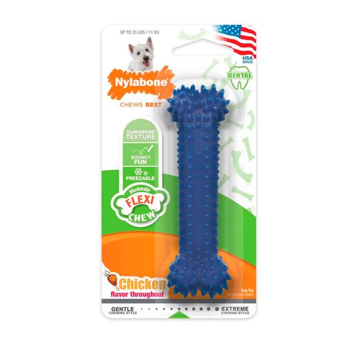 Nylabone Juguete Para Perro Dental Chew Bone Chicken - Regular