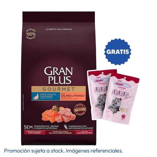 Gran Plus Gourmet Gato Castrado Salmón y Pollo 10 kg
