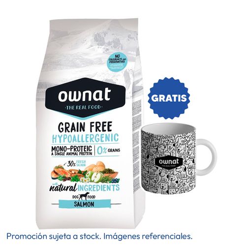 Ownat Grain Free Perro Hipoalergénico Salmón 3 kg