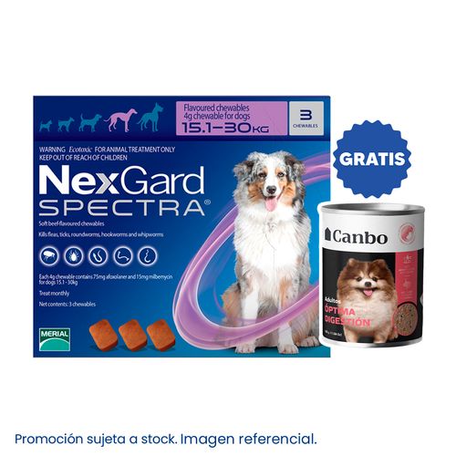 Nexgard Spectra 15.1 - 30 kg X3 Tabletas