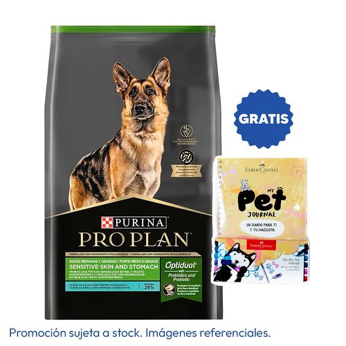 Pro Plan Sensitive Skin And Stomach Perro Adulto Raza Mediana y Grande 3 kg