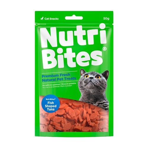 NutriBites Snacks Para Gatos Fish Shaped Tuna 50 gr