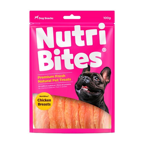 NutriBites Snacks Para Perros Chicken Breasts 100 gr
