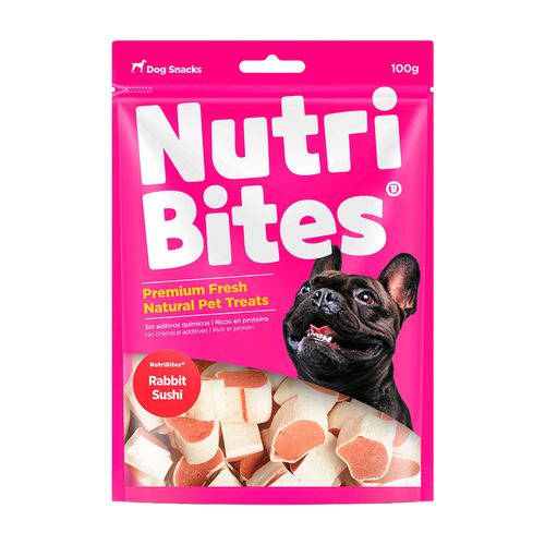 NutriBites Snacks Para Perros Rabbit Sushi 100 gr
