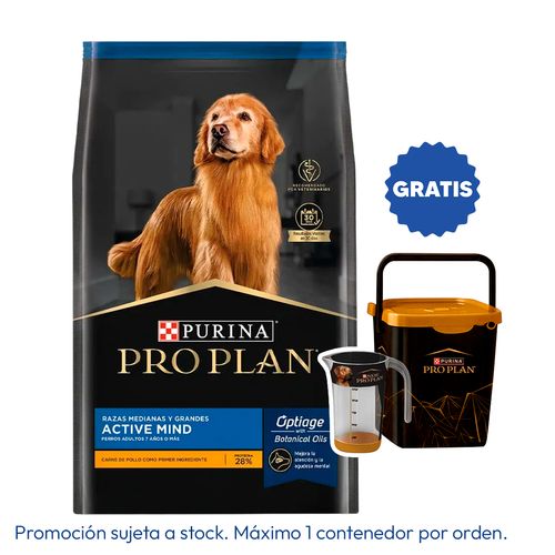 Pro Plan Active Mind Adulto Mayor 7 Años Raza Mediana 15 kg