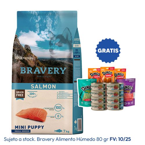 Bravery Cachorro Raza Mini y Pequeña Salmón 7 kg