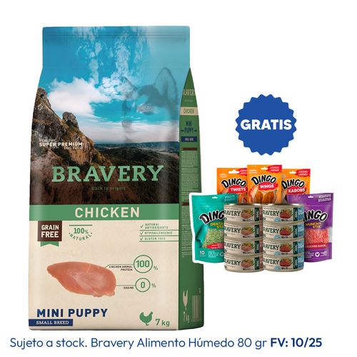 Bravery Cachorro Raza Mini y Pequeña Pollo 7 kg