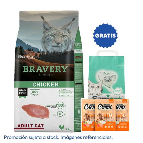 Bravery Gato Adulto Pollo 7 kg
