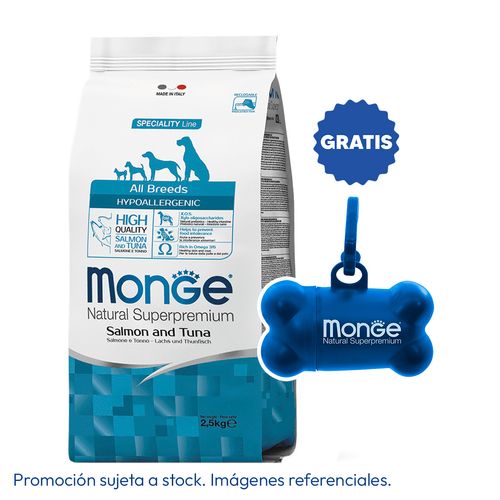 Monge Canine Adult Hypoallergenic Salmon y Atún 2.5 kg