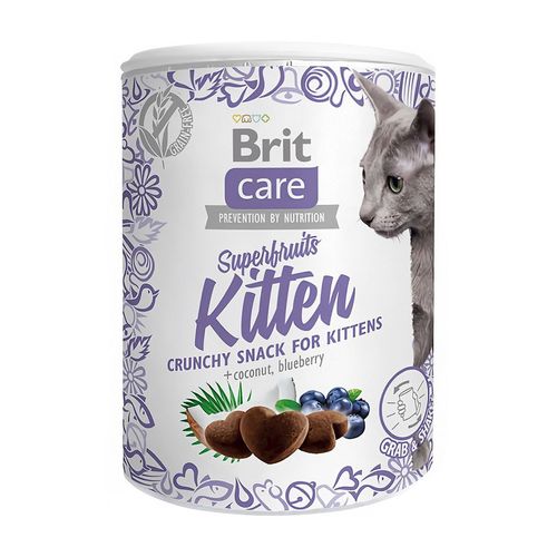 Brit Care Cat Snack Superfruits Gato Kitten Coconut & Blueberry 100 gr