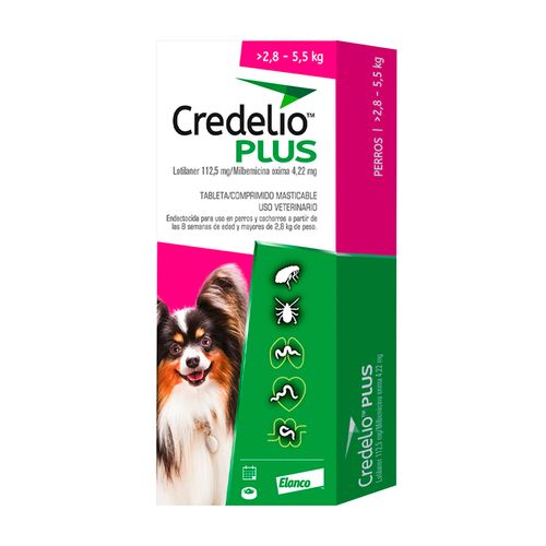 Credelio Plus 2.8 kg - 5.5 kg (112.5 mg) X3 Tabletas