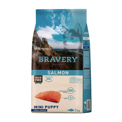 Bravery Cachorro Raza Mini y Pequeña Salmón 7 kg