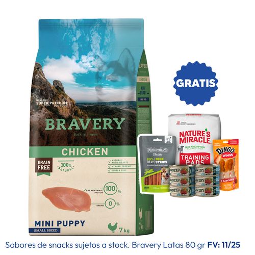 Bravery Cachorro Raza Mini y Pequeña Pollo 7 kg