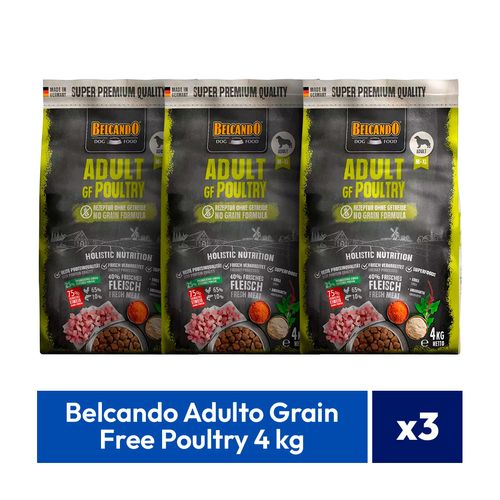 Pack X3 Belcando Adulto Grain Free Poultry 4 kg