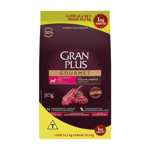 Gran Plus Gourmet Adulto Raza Mini y Pequeña Cordero y Arroz 11 kg