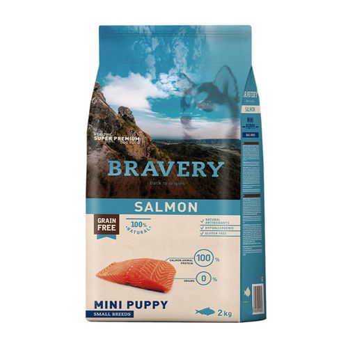 Bravery Cachorro Raza Mini y Pequeña Salmón 2 kg