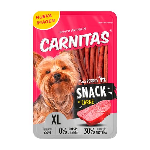 Carnitas Snack De Carne Para Perros 250 gr