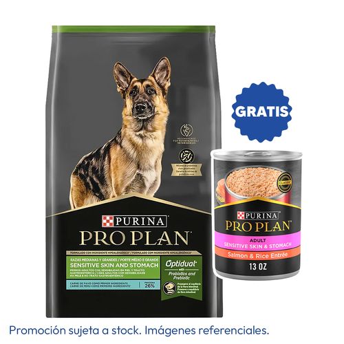 Pro Plan Sensitive Skin And Stomach Perro Adulto Raza Mediana y Grande 3 kg