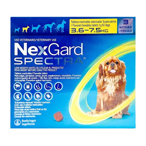 Nexgard Spectra 3.6 - 7.5 kg X3 Tabletas