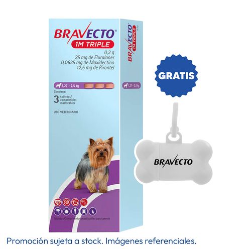 Bravecto 1M Triple 1.27 - 2.5 kg (25 mg)