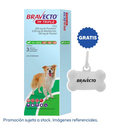 Bravecto 1M Triple 10 - 20 kg (200 mg)