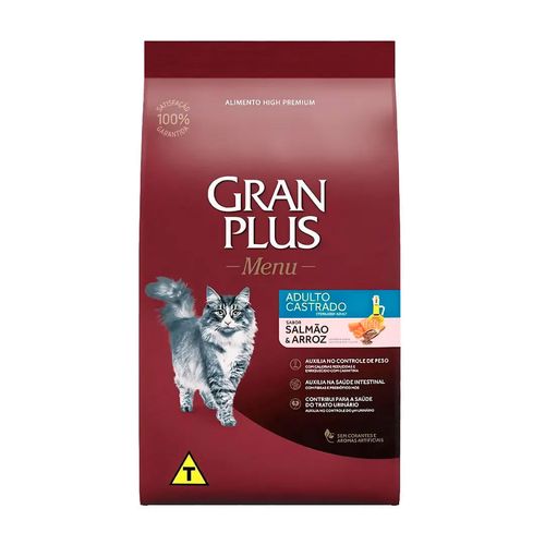 Gran Plus Gato Castrado Salmón y Arroz 3 kg