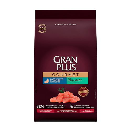 Gran Plus Gourmet Gato Castrado Pavo Y Arroz 10 kg