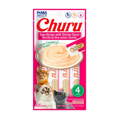 Churu Sabor Atún Con Camarón X4 Tubos 56 gr