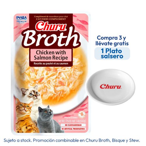 Churu Broth Pollo Con Salmón 40 gr