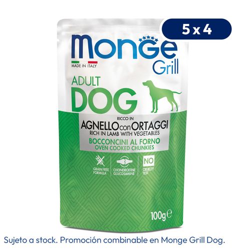 Monge Canine Grill Cordero Vegetales 100 gr