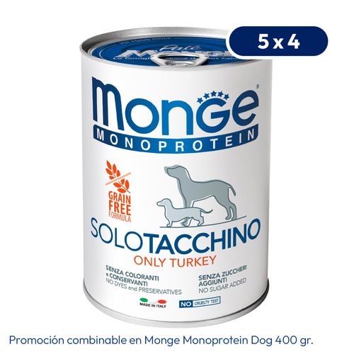 Monge Monoprotein Canine Pavo 400 gr