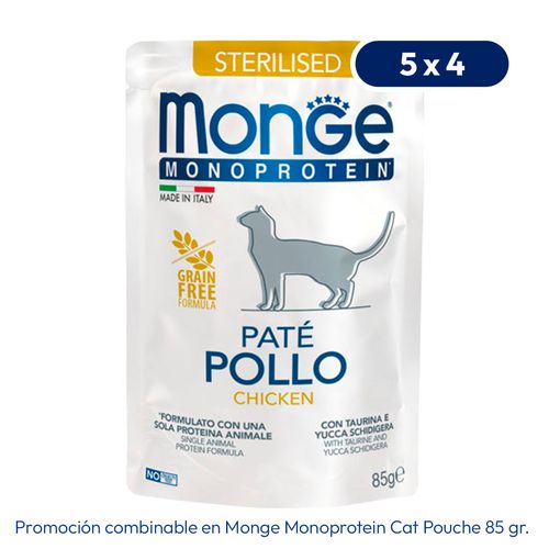 Monge Monoprotein Feline Sterilized Paté Pollo 85 gr