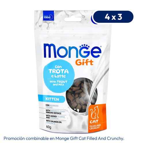 Monge Gift Kitten Filled And Crunchy (Trucha Con Leche) 60 gr