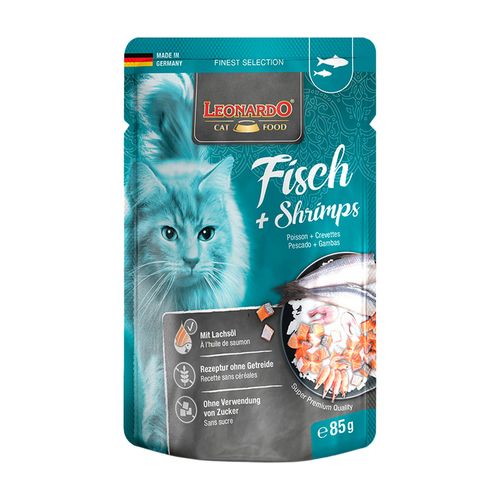 Leonardo Alimento Húmedo Cat Pescado & Camarones 85 gr