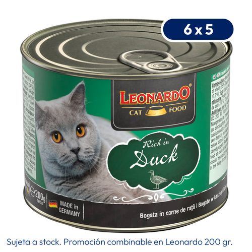 Leonardo Alimento Húmedo Cat Lata Reich An Ente (Pato) 200 gr