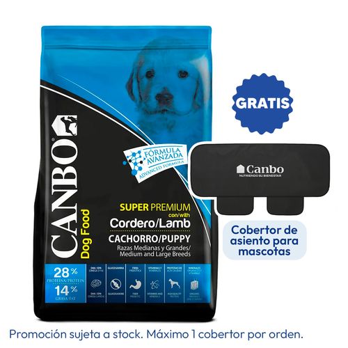 Canbo Cachorro Raza Mediana y Grande Cordero 15 kg
