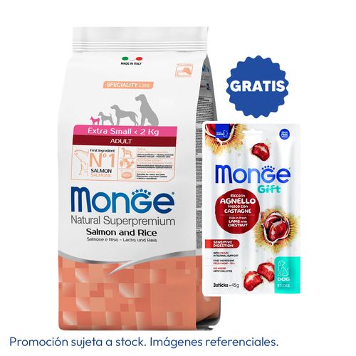 Monge Canine Adult Extra Small Salmón y Arroz 2.5 kg