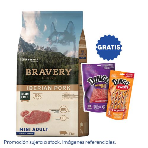 Bravery Adulto Raza Mini y Pequeña Cerdo Ibérico 7 kg