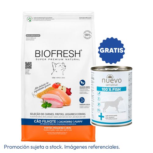 Biofresh Super Premium Perro Cachorro Raza Mini y Pequeña Mix De Carnes 3 kg