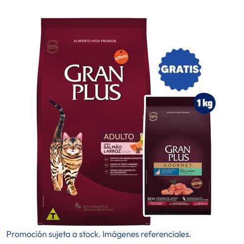 Gran Plus Gato Adulto Salmón y Arroz 10 kg
